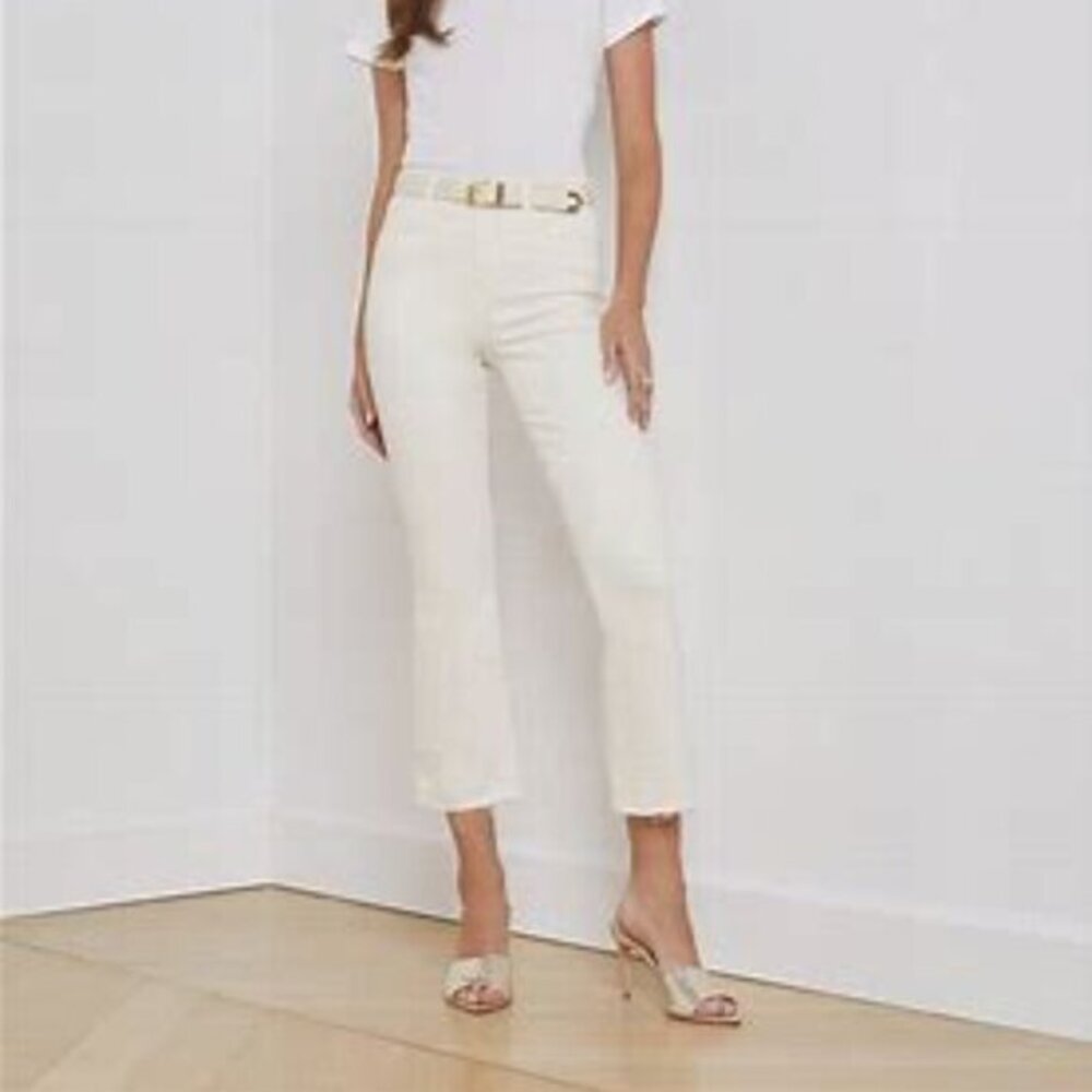 L'agence high rise cropped slim vintage white